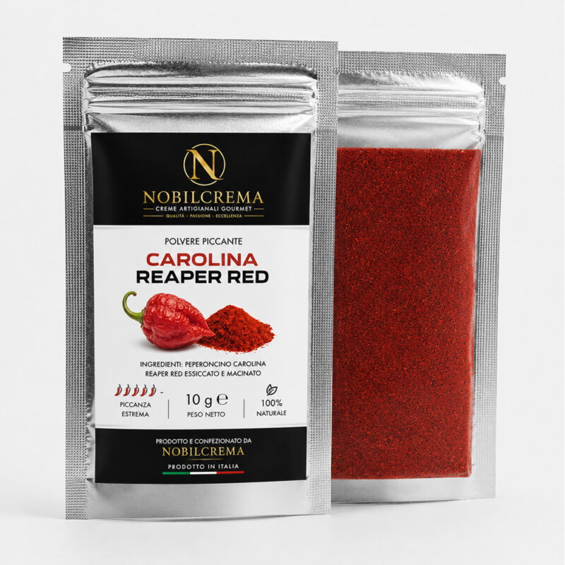 PEPERONCINO PICCANTE IN POLVERE CAROLINA REAPER RED GR. 10