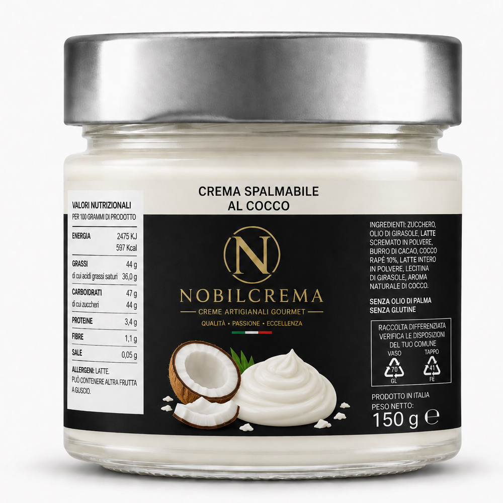CREMA SPALMABILE AL COCCO SENZA GLUTINE LATTOSIO
